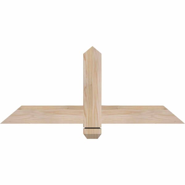 Ekena Millwork Eugene Smooth Timber Gable Bracket, Douglas Fir, 36"W x 15"H x 1 1/2"D x 3 1/2"F, 10/12 Pitch GBW036X15X0204EUG00SDF - main